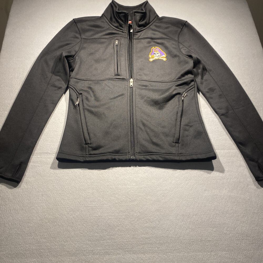 Eastern Carolina University Pirates Sewn Logo Women’s 3 Pocket Full Zip Up
